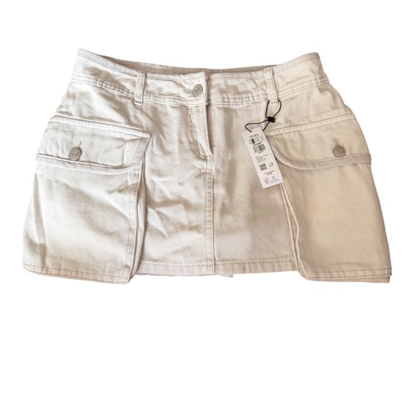 Garage Pants - Garage Tia Cargo Skort Cement Grey Denim Mini Skirt XS 100083225